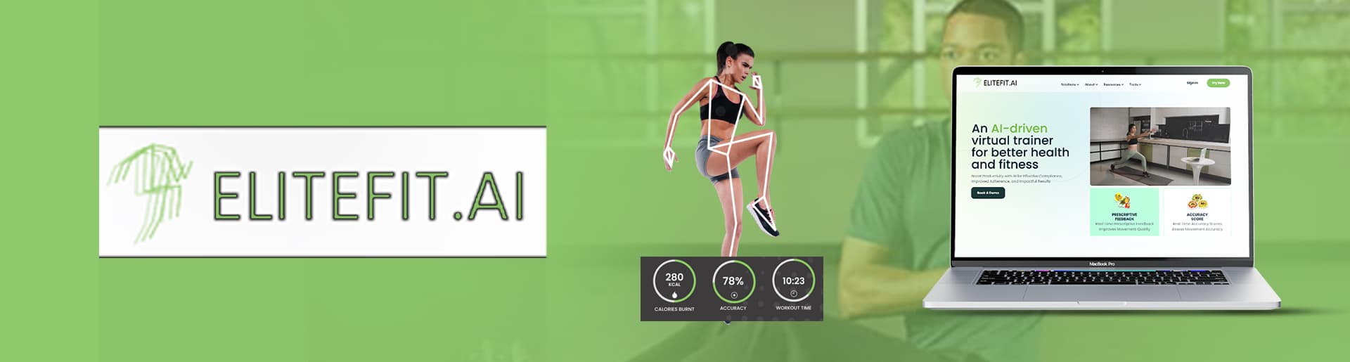 Plex Bit Portfolio: EliteFit, a smart AI fitness platform.