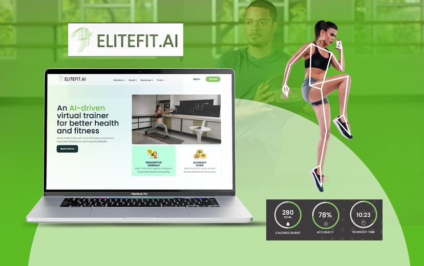 Plex Bit Portfolio: EliteFit, advanced AI fitness coaching.