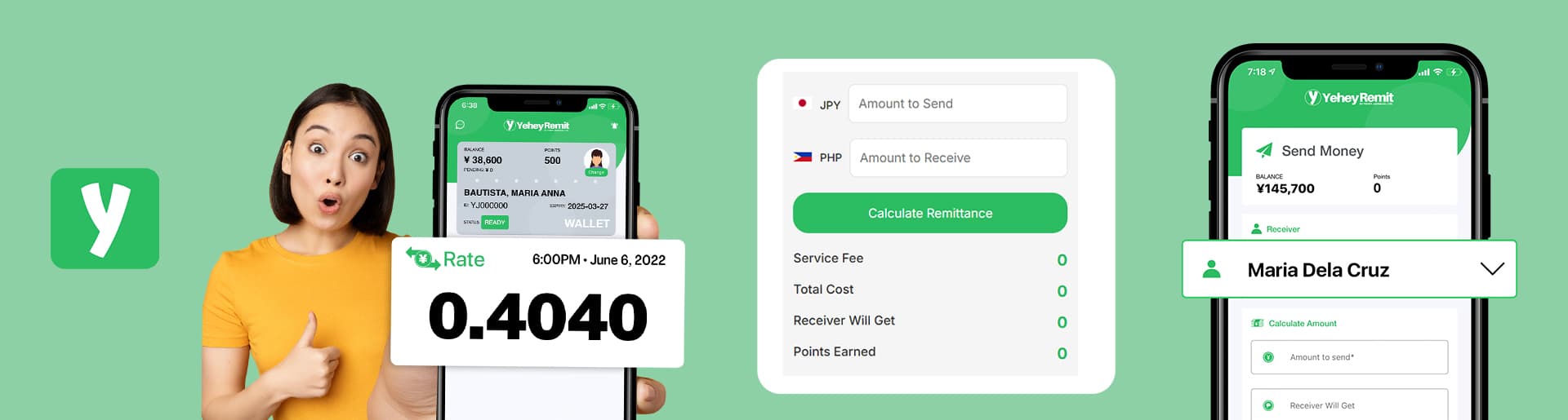 Plex Bit Portfolio: Yehey Remit: Your Japan-to-Home Money Solution